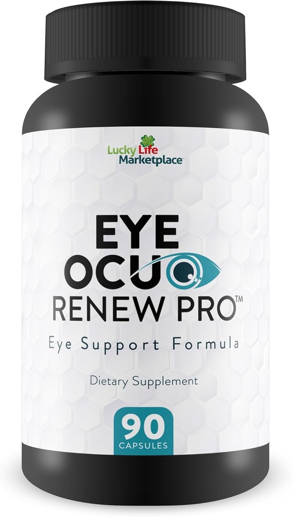 Eye Ocuo Renew Pro - Eye Health Support - Προώθηση της Ημέρας Υγιεινής Όρασης & Νύχτας με Συμπληρώματα Όρασης - Βοήθεια για τη μείωση της Ματιάς, της Πίεσης των ματιών, της Θολής Όρασης με Pro Vision Βιταμίνες, Ορυκτά & Βότανα