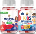 Magnesium Gummies for Kids - 500mg and Magnesium Gummies for Adults - 500mg .Calm Magnesium Chews - Magnesium Citrate Chewable Supplement for Mood & Muscle Support