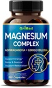 Magnesium Complex 8,600mg - x8 Power with Ashwagandha + Ginkgo Biloba - Relax & Restore, Restful Sleep - USA Made & Tested (150 Count (Pack of 1))