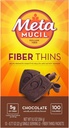 Metamucil Fiber Thins, Psyllium Husk Fiber Supplement, Digestive Health Support and Satisfy Hunger, Σοκολάτα Γεύση, 12 υπηρεσίες