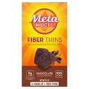 Metamucil, Fiber Thins, Daily Psyllium Husk Fiber Supplement, Supports Digestive Health and Satisfies Hunger, Chocolate Flavor, 12 Count