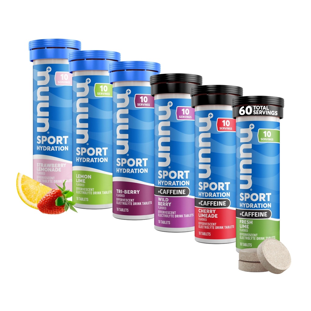 Nuun Sport + Caffeine Electrolyte Tablets – Διαλύονται σε νερό, Variety Pack 