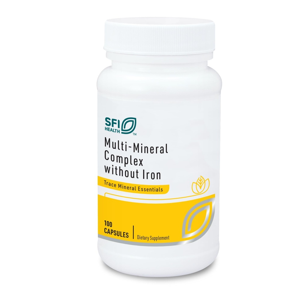 Klaire Labs SFI Health Multi-Mineral Complex Without Iron - Broad Spectrum & Hypoallergenic Essential Trace Mineral Blend with Copper & Zinc, Iron-Free (100 κάψουλες)