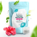 VoomVaya TeaTox Booster Senna Τσάι - 14-Day Detox Τσάι για την ανακούφιση από το αίμα, Detox Cleanse, Mood Boost - Hibiscus Γεύση