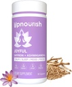 UpNourish Organic Ashwagandha Saffron Συμπληρώματα με Προβιοτικά - Άγχος ανακούφιση, Mood Enhancer, Ηρεμία Happy Hills Υποστήριξη Κόπωση Focus Καθαρότητα με L-Θεανίνη, Rhodiola, 30 Vegan Κάψουλες