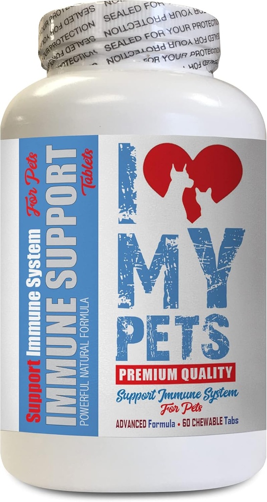 ΑΓΑΠΩ ΤΟ PETS LLC Immune Dog Treats - PET Immune Support - Dogs and Cats - Booster - Healthy - Milk Thittle for Dogs - 60 Treats (1 μπουκάλι)