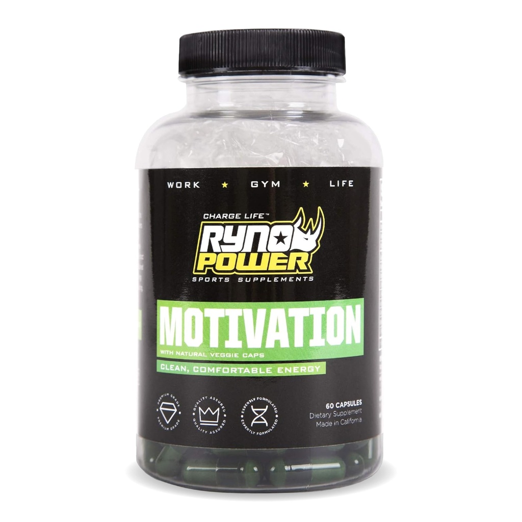 Ryno Power κίνητρο πριν την προπόνηση Focus Energy Supplement Κάψουλες (30 Services)