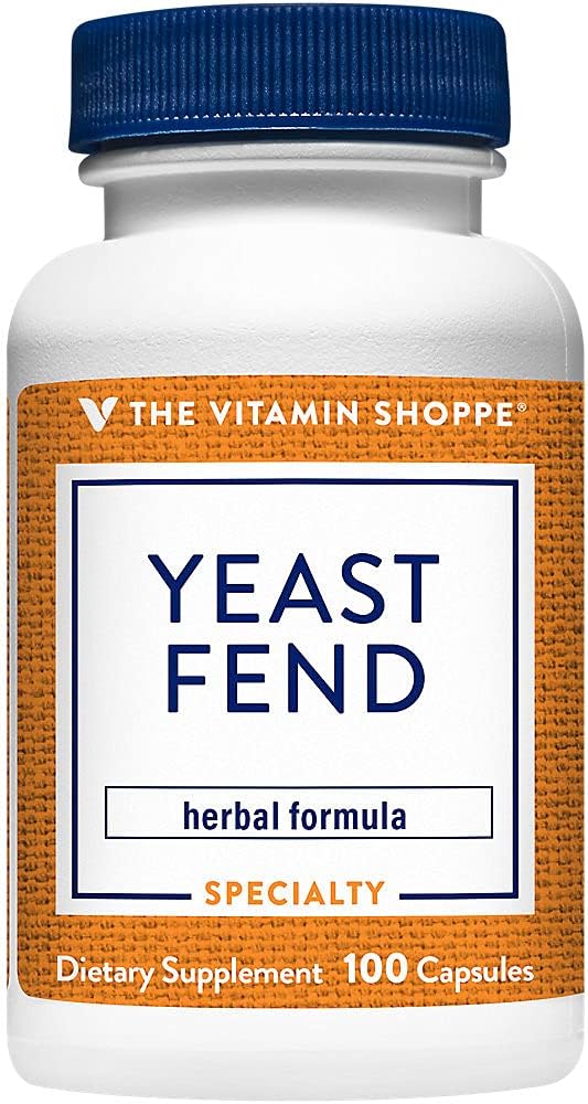 The Vitamin Shoppe Yeast Fend, Herbal Formula for Women, Περιέχει καπρυλικό οξύ, Lactobacillus και βότανα (100 κάψουλες)