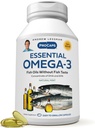 ANDREW LESSMAN Essential Omega-3 Mint - 60 Softgels - Ultra-Pure, Omega-3 Oils υψηλής ισχύος. Υψηλή DHA, Δεν Στομάχι Αναστατώνεται, Δεν Μόλυνση, Δεν Ερμή. Μικρό εύκολο να καταπιείτε Softgels