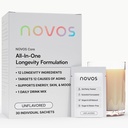 NOVOS Core Longevity Mix, Συμπλήρωμα κατά της γήρανσης, Πακέτο σκόνης ποτών Άγευστη - Υποστήριξη του δέρματος, ενέργεια, υποστήριξη Mood, Sleep and Cognition Υποστήριξη - 30 Υπηρεσίες