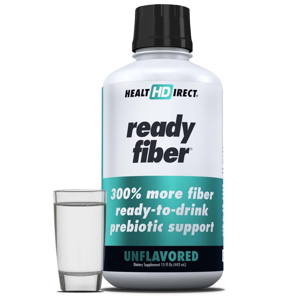 ΥΓΕΙΑ DIRECT - Έτοιμες Ίνες - Prebiotic Liquid Fiber Supplement for Women, Men and Kids - 15 FL Oz - 15-30 Υπηρεσίες, Unflavored - Πιο εύκολο από Gummies, Σκόνες και Χάπια