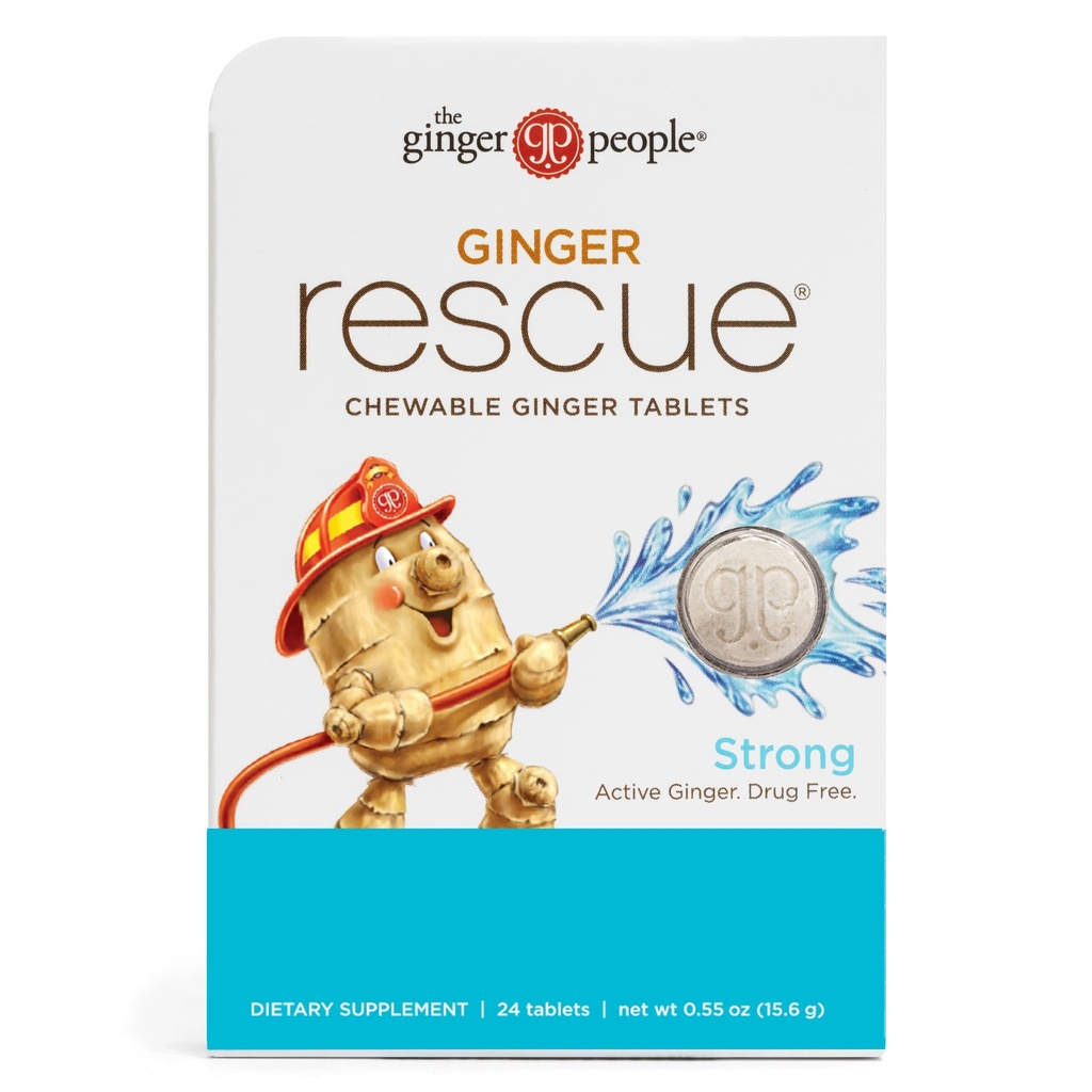 Δισκία Διάσωσης Ginger Chewable από το The Ginger People – Digestive Free Drug Health, Chewable Tablets, Strong Ginger Flavor, 0.55 Oz, 24 Tablets, (Pack of 1)