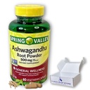 Ashwagandha- 500mg Root Powder, 60 κάψουλες (πακέτο του 1)