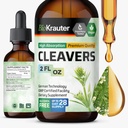BIO KRAUTER Cleavers Βάμμα - Cleavers Herb Liquid Extract - Natural Detox - Αλκοόλ και ζάχαρη Χωρίς - Vegan Extract 2 fl.Oz.
