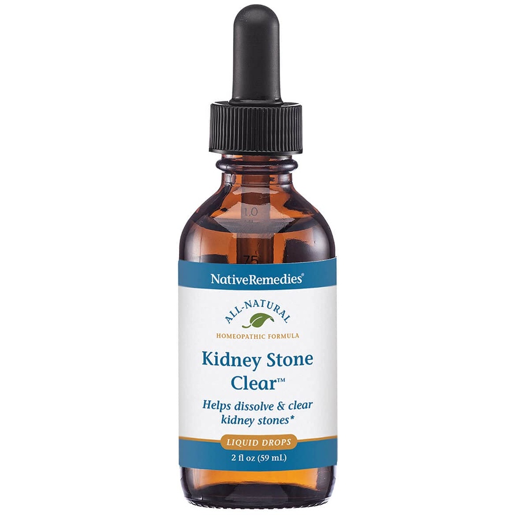 Native Remedies Kidney Stone Clear - Φυσικό Ομοιοπαθητική Φόρμουλα Προσωρινά Βοηθά Διάλυση και Καθαρή Λίθους Νεφρού - Ανακουφίζει Πόνο, Ναυτία και Έμετος - 59 mL
