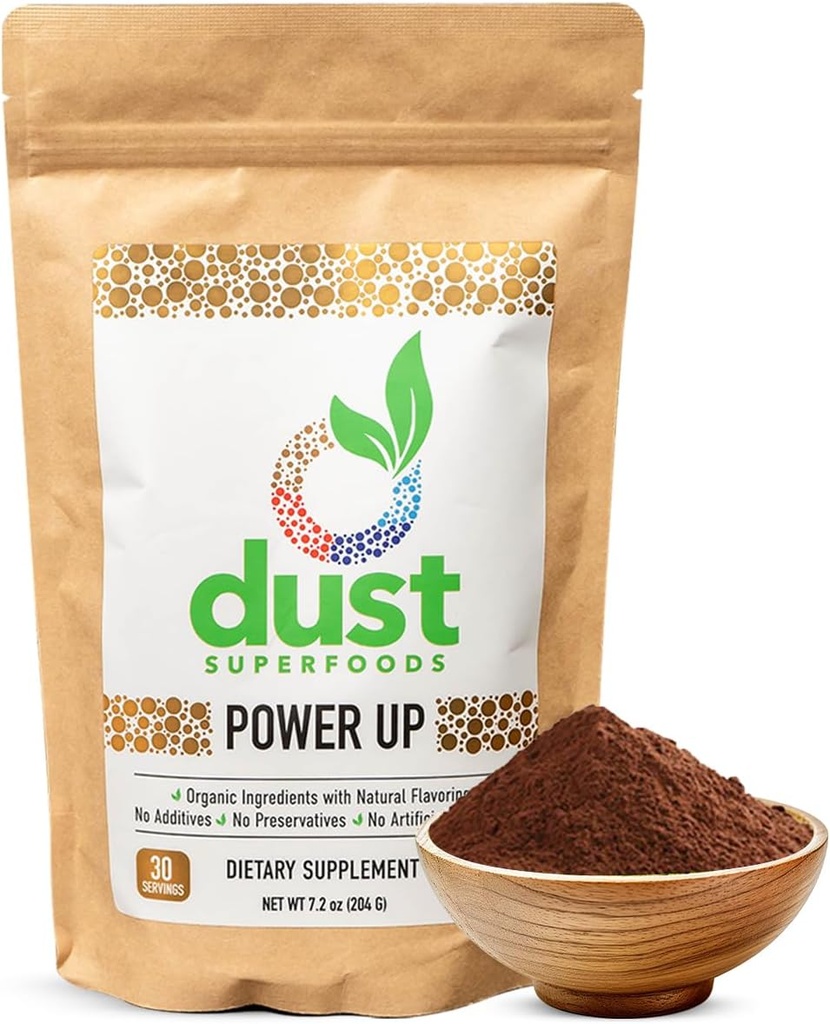 Power UP Ενεργοποιώντας τη σκόνη Superfood με Βιταμίνες Β, Βιολογικό Beetroot, Cacao, Acai, Matcha, Maca Root, και Guarana