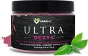 KaraMD UltraBeets | Delicious Beetroot Superfood Powder | Natural Vegan Friendly, Non-GMO & Gluten Free Nitric Oxide Booster Supplement | Supports Circulation & Energy (30 Concentrated Servings)