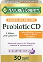 Nature's Bounty Probiotic, Controlled Delivery Dietary Supplement, Παραδίδει Φιλικά βακτήρια σε Digestive, και ανοσοποιητικά συστήματα, 30 Caplets