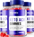 NutraRize (Pack of 3 MicroBio Keto ACV Gummies, επίσημο συμπλήρωμα Keto + ACV, όλα τα φυσικά μικροβιο, σχόλια μηλίτη μήλου ξύσμα (180 Gummies)