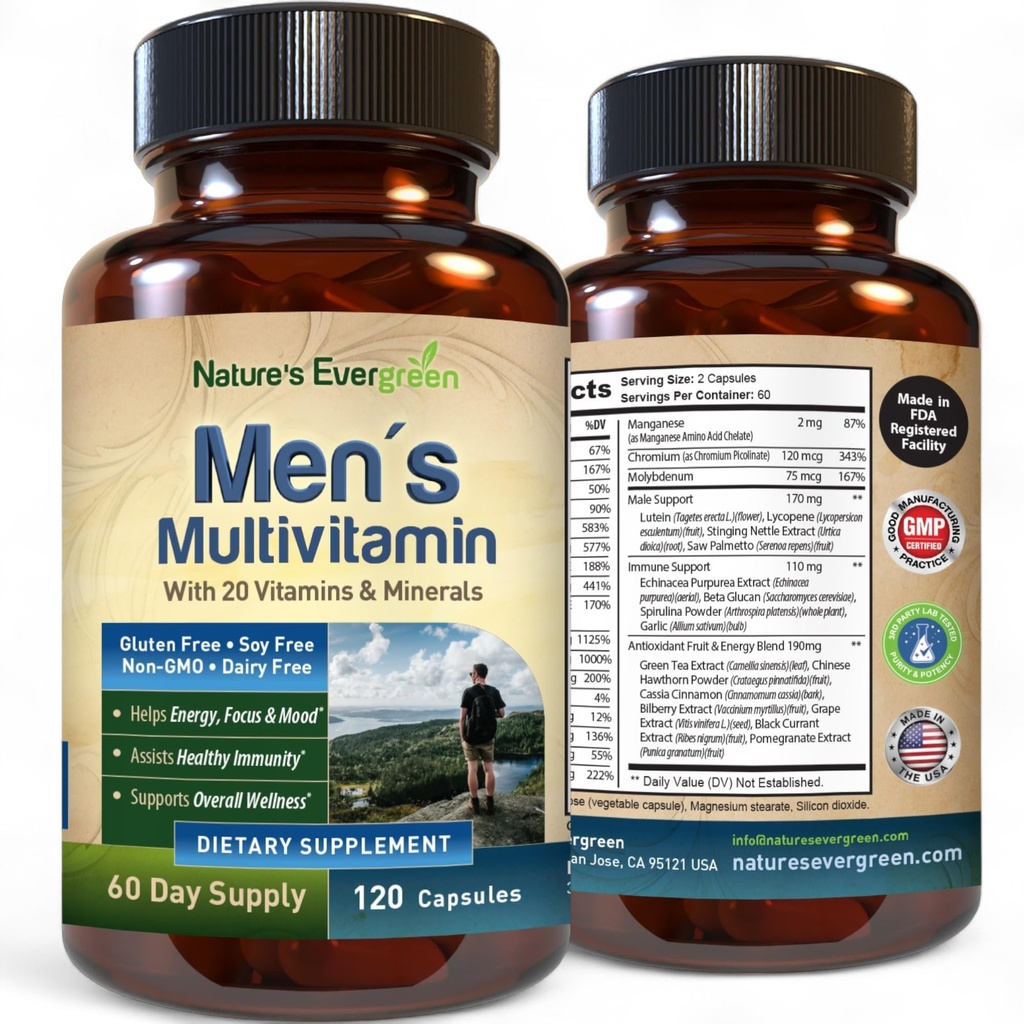 Best Multivitamin for Men  120 Καψάκια