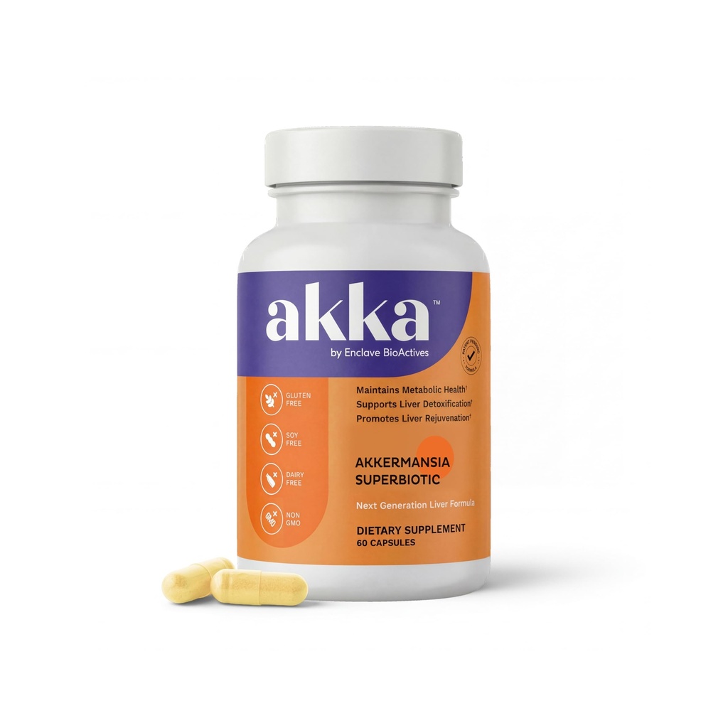 AKKA Premium Liver Cleanse Detox & Repair Superbiotic: Αποτοξίνωση ήπατος, αναγέννηση, & αποκατάσταση συμπλήρωμα υποστήριξης ήπατος με βιοδιαθέσιμη παστερίωση Akkermansia 