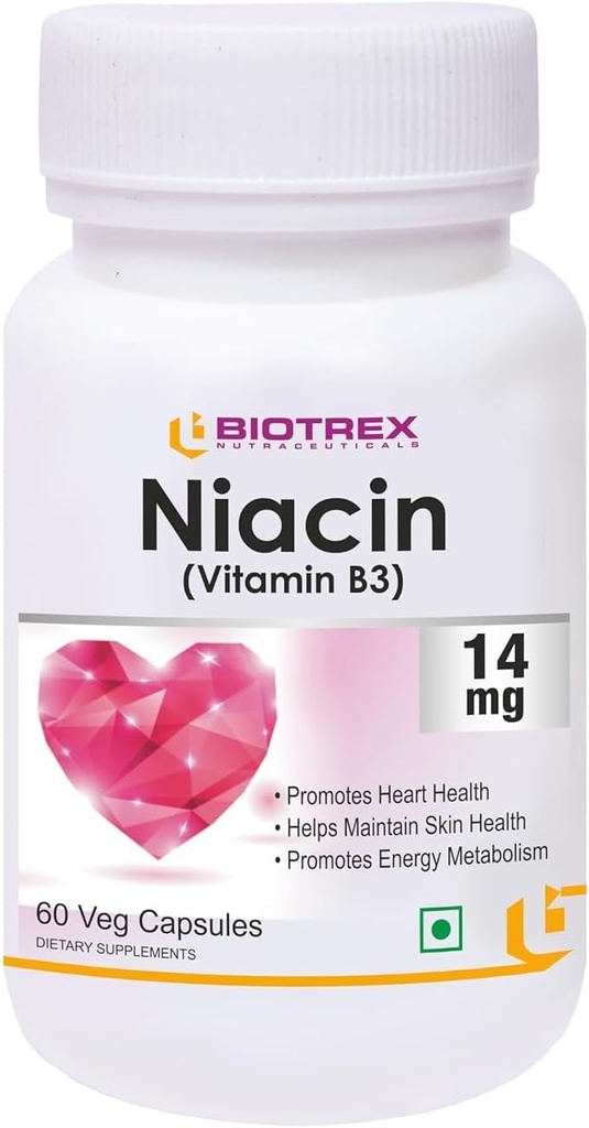 Γενόσημο Niacin 14mg Βιταμίνη B3 με Inositol 50mg Συμπλήρωμα - 60 Veg Κάψουλες