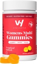 VitaHustle Γυναίκες Πολυβιταμίνες Gummies, Vegan, Biotin, Folate, Γυναικεία Υγεία, Μαλλιά, Δέρμα & Καρφιά, Χαμηλή Ζάχαρη, Μη ΓΤΟ, Τροπική Splash, 50 Count