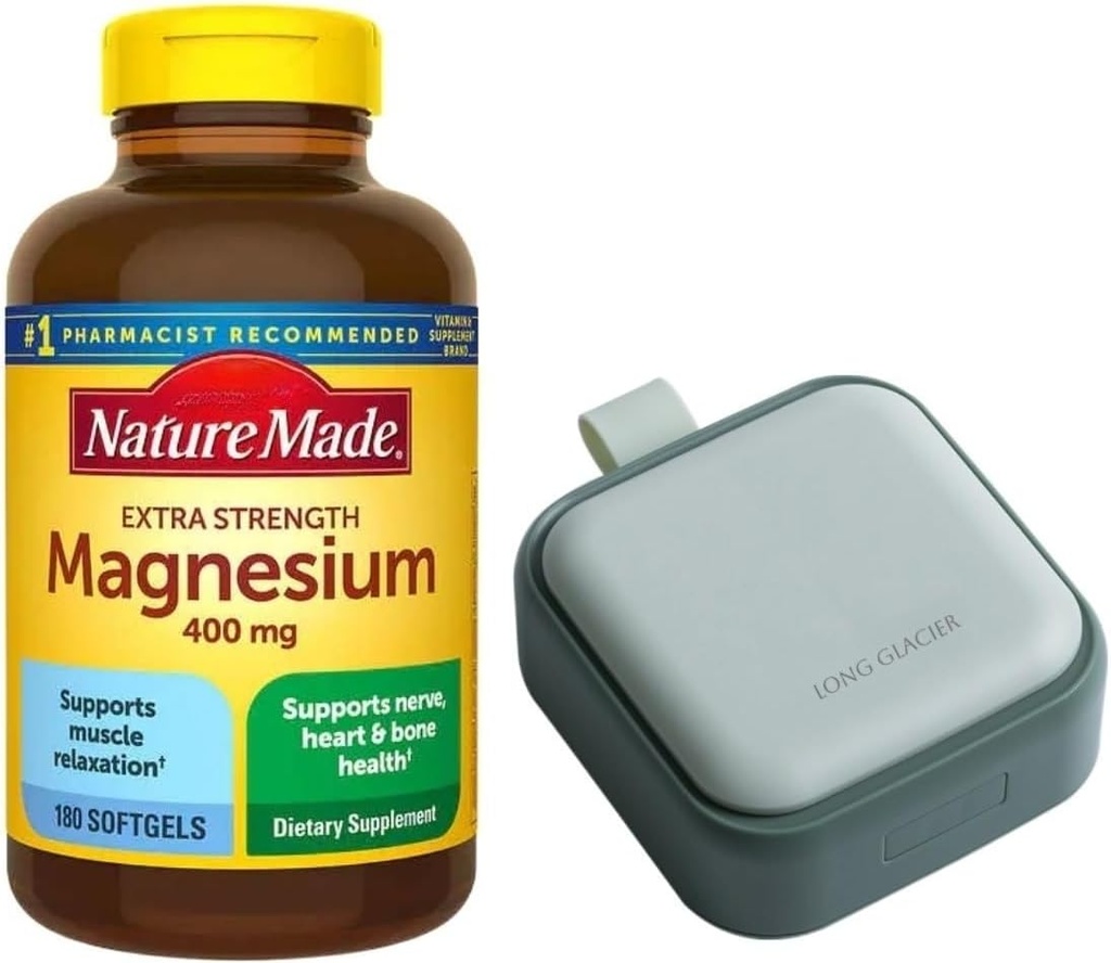 Nature Mades Magnesium 400 mg Extra Strength 180 Softgels, 180 Supply Days 