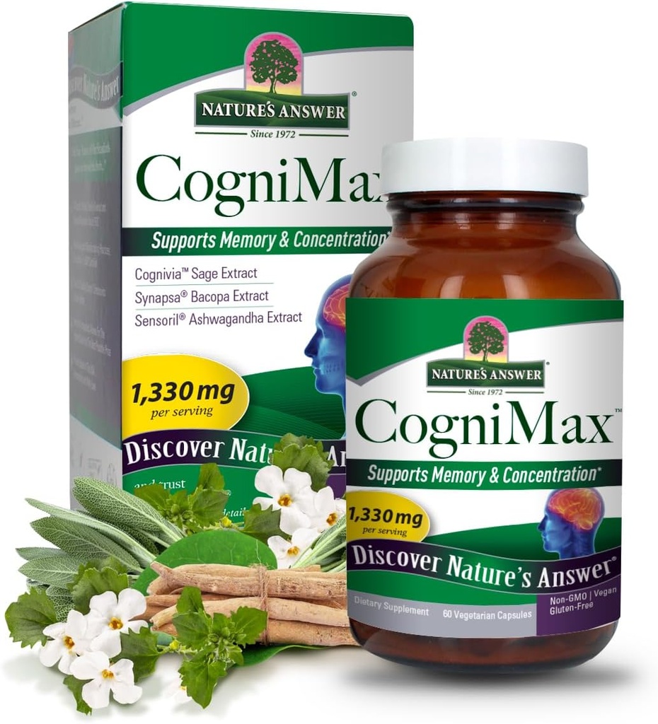 Απάντηση της φύσης CogniMax 1330mg συμπλήρωμα Blend 60-Κάψουλες 
