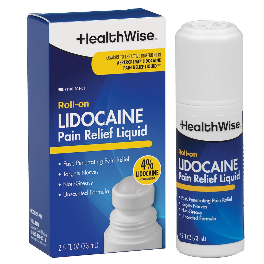 HealthWise 4% Lidocaine Roll-On 
