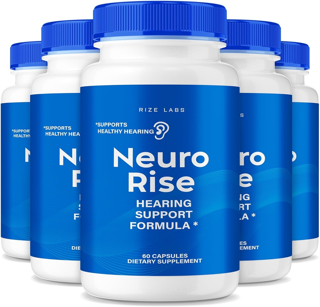 rize labs - Neuro Rise Κάψουλες, συμπλήρωμα υποστήριξης της ακοής, Χάπια για την υποστήριξη της υγιούς ακοής, Σύνθετη Φόρμουλα για την υγεία του αυτιού, εμβοές & ανακούφιση θορύβου (300 κάψουλες)