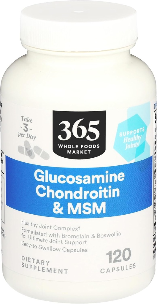 365 από το Whole Foods Market, Glucosamine Chondroitin και MMS, 120 Κάψουλες