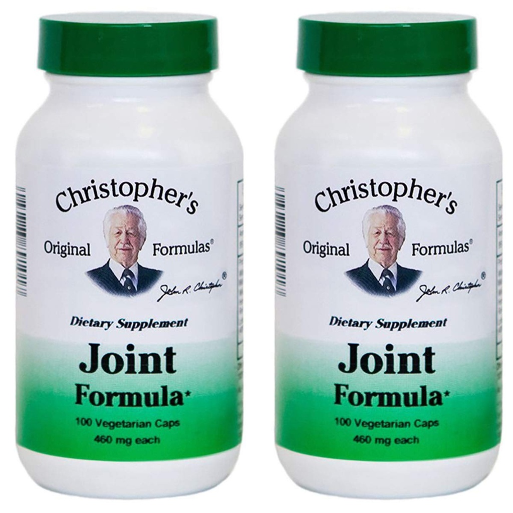 Christopher's Original Formulas Joint Formula – 100 Χορτοφαγικές κάψουλες – Συνεργατικό βοτανικό μείγμα για κοινή υποστήριξη – Made in The USA - Pack of 2
