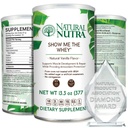 Natural Nutra Grass Fed Vanilla Δείξε μου την σκόνη πρωτεΐνης Whey Protein Source Enhance Digestion, βελτίωση ροής υγρών του σώματος, υποστήριξη της υγείας των οστών και ενίσχυση της ανοσίας, χωρίς γλουτένη, χωρίς ζάχαρη, μη GMO, 13.3oz