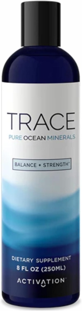 Pure Trace Ocean Minerals by Activation Products - Αμιγώς Ocean Liquid Minerals to Add to Water, with 70+ Poent Ionic Trace Elements for Energy Boost, Muscle & Joint Health, and Heart Health, 8 fl oz