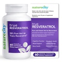 NatureCity TrueResveratrol – συμπλήρωμα ρεσβερατρόλης & Υποστήριξη κατά της γήρανσης με 75mg Trans-Resveratrol (98% Pure Veri-te) για την καρδιά, ανοσοποιητικό, οστά & Γνωστική Υγεία 
