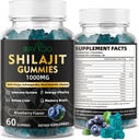 Shilajit Gummies για άνδρες και γυναίκες - συμπλήρωμα Shilajit χωρίς ζάχαρη Πλούσια σε 85+ ορυκτά ίχνη & Fulvic οξύ, παροχή ενέργειας, εγκέφαλος, και υποστήριξη της ασυλίας - 60 Gummies