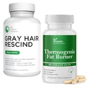 DR VITAMIN SOLUTIONS Γκρι Μαλλιά Rescind και θερμογόνο λίπος Burner Bundle - 60 Caps κάθε