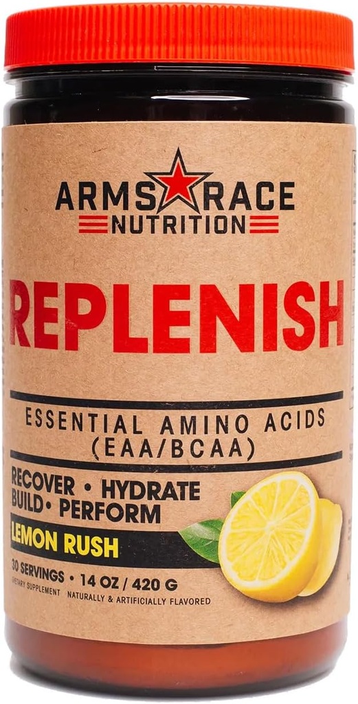 Όπλα Φυλή Διατροφή Replenish Essential Amino Acids (EAA/BCAA) 30 Υπηρεσίες (Lemon Rush)