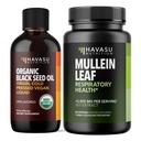 HAVASU NUTRITION Organic Black Seed Oil Liquid + Mullein Leaf Capsules Δέσμη