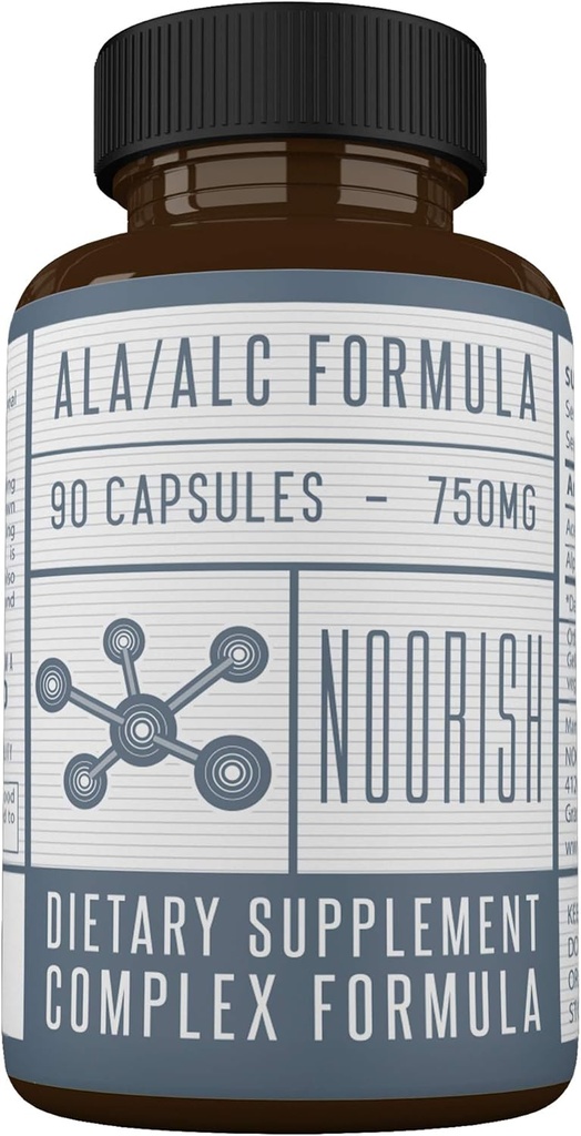 Acetyl L-Carnitine with Alpha Lipoic Acid - ALA ALC ALCAR - Alpha Lipoic Acid with Acetyl L-Carnitine - 525 mg ALCAR - 225 mg ALA - 90 Capsules