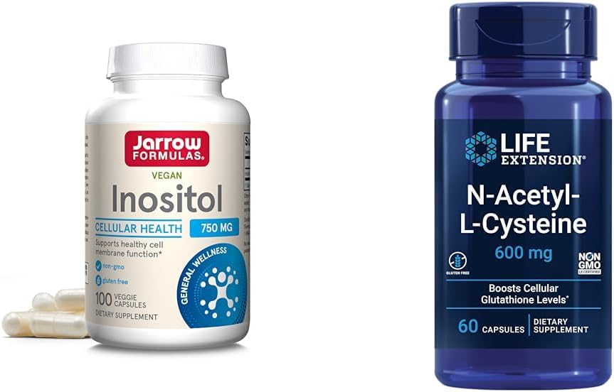 Jarrow Inositol 750mg 100 Κάψουλες Veggie & Επέκταση ζωής NAC 600mg 60 Κάψουλες Ήπαρ & αναπνευστική υποστήριξη