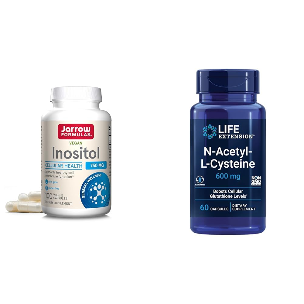 Jarrow Inositol 750mg 100 Κάψουλες Veggie & Επέκταση ζωής NAC 600mg 60 Κάψουλες Ήπαρ & αναπνευστική υποστήριξη