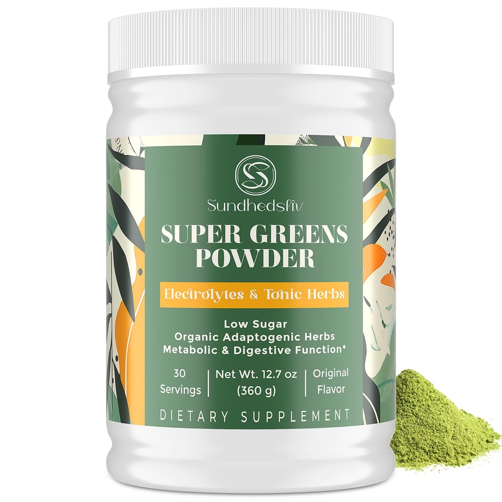 Super Greens Powder Superfood + Electrolytes & Tonic Herbs 