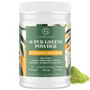 Super Greens Powder Superfood + Electrolytes & Tonic Herbs | Organic Greens, Shilajit, Adaptogens, Antioxidants, Preobiotic & Probiotic & Postbiotic| for Energy, Gut & Immune| Unflavored - 30 Servings