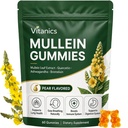 Mullein Gummies, Καθημερινή Gummys αναπνευστικής υγείας, 1000mg Mullein Leaf βότανο εκχύλισμα, Pear Flavor, Lung Health & Sinus Relief (30 Ημέρα προσφοράς)