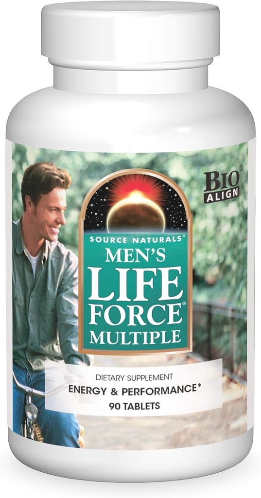 Source Naturals Ανδρική Δύναμη Ζωής Πολλαπλή Καθημερινή Πολυβιταμίνη & Ανοσοποιητικό Συμπλήρωμα Υγείας - 13 Ουσιώδεις Βιταμίνες, Θρεπτικά συστατικά & Ορυκτά - 180 δισκία