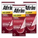 AFRIN No Drip Original Ρινική Mist Triple Pack, Μη Νυσταγμένο, Γρήγορο Συμφορητικό για Ρινική Συμφόρηση και Αρωγή Πίεσης, Ενήλικες και Παιδιά 6 και Μεγαλύτερα, .5 fl oz (Pack of 3)