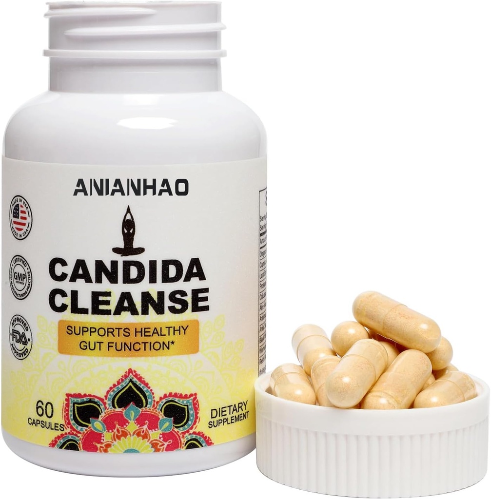 Candida Καθαρίστε με Φυσικά Βότανα και Προβιοτικά, Oregano Leaf, Wormwood, Caprylic Acid, Μαύρο Καρύδι