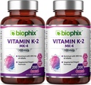 biophix Βιταμίνη K2 MK-4-100 mcg 200 Caps με Alfalfa 2 Pack - Υποστηρίζει Ισχυρή Οστά Ανοσοποιητική Υγεία